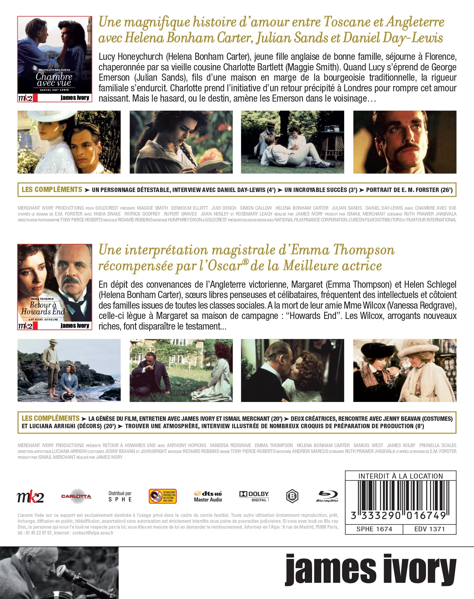 Coffret James Ivory - Blu-ray - Image 2